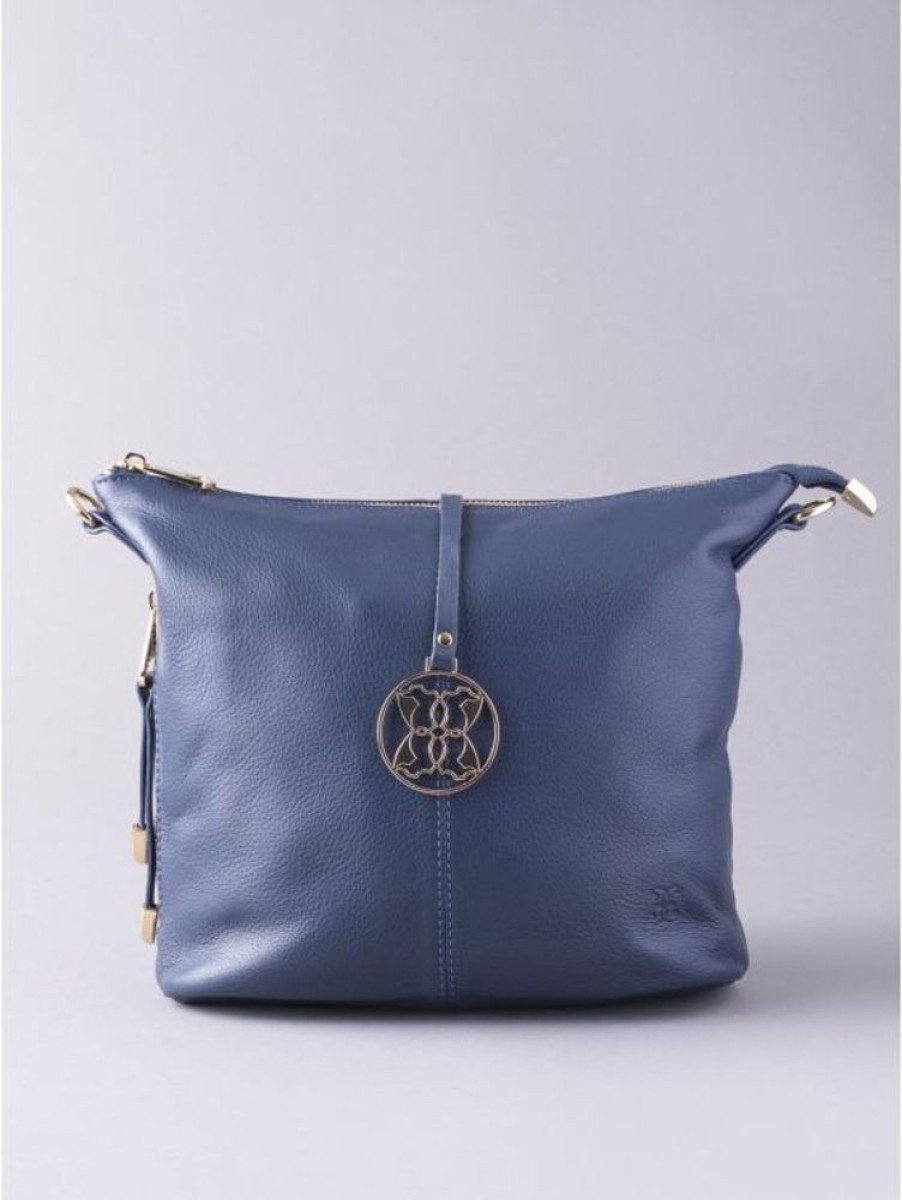 Lakeland Leather Cartmel Leather Cross Body Bag In Navy | Cross Body Bags