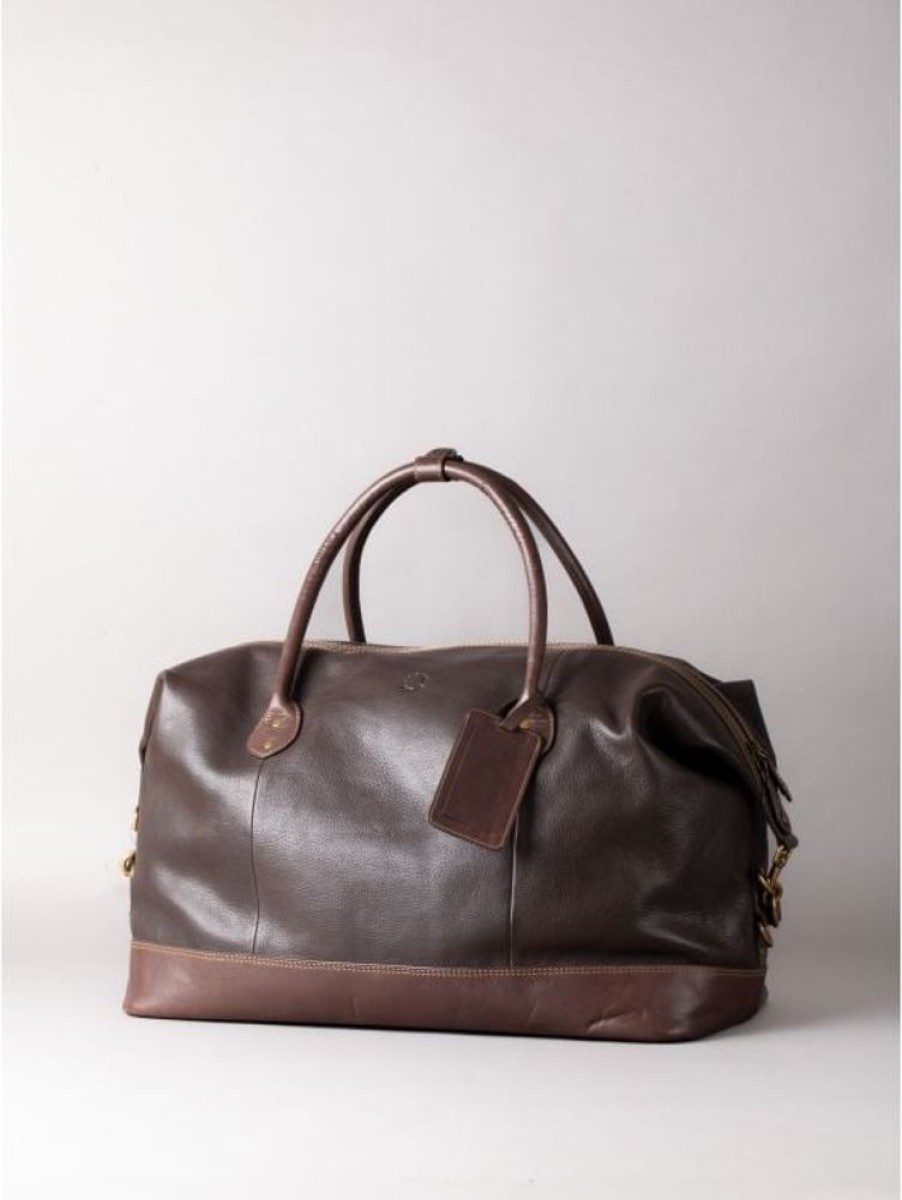 Lakeland Leather Kelsick Leather Holdall In Bitter Chocolate | Holdalls