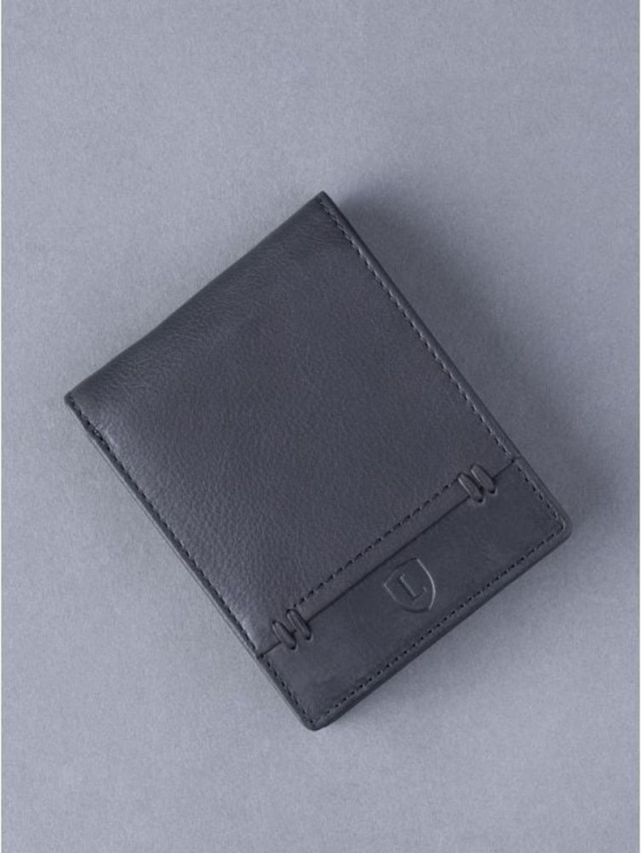 Lakeland Leather Stitch Leather Bi-Fold Wallet In Black | Wallets & Card Holders