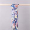 Lakeland Leather Brenda Floral Print Scarf In Blue | Scarves