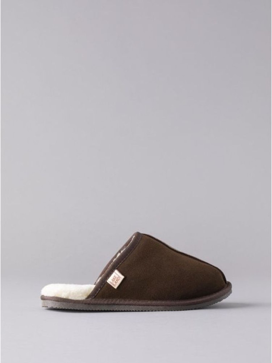 Lakeland Leather Men'S Sheepskin Sliders In Brown | Slippers & Moccasins