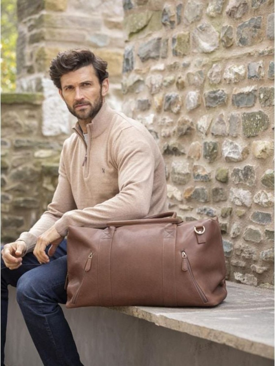 Lakeland Leather Discoverer Large Leather Holdall In Brown | Holdalls