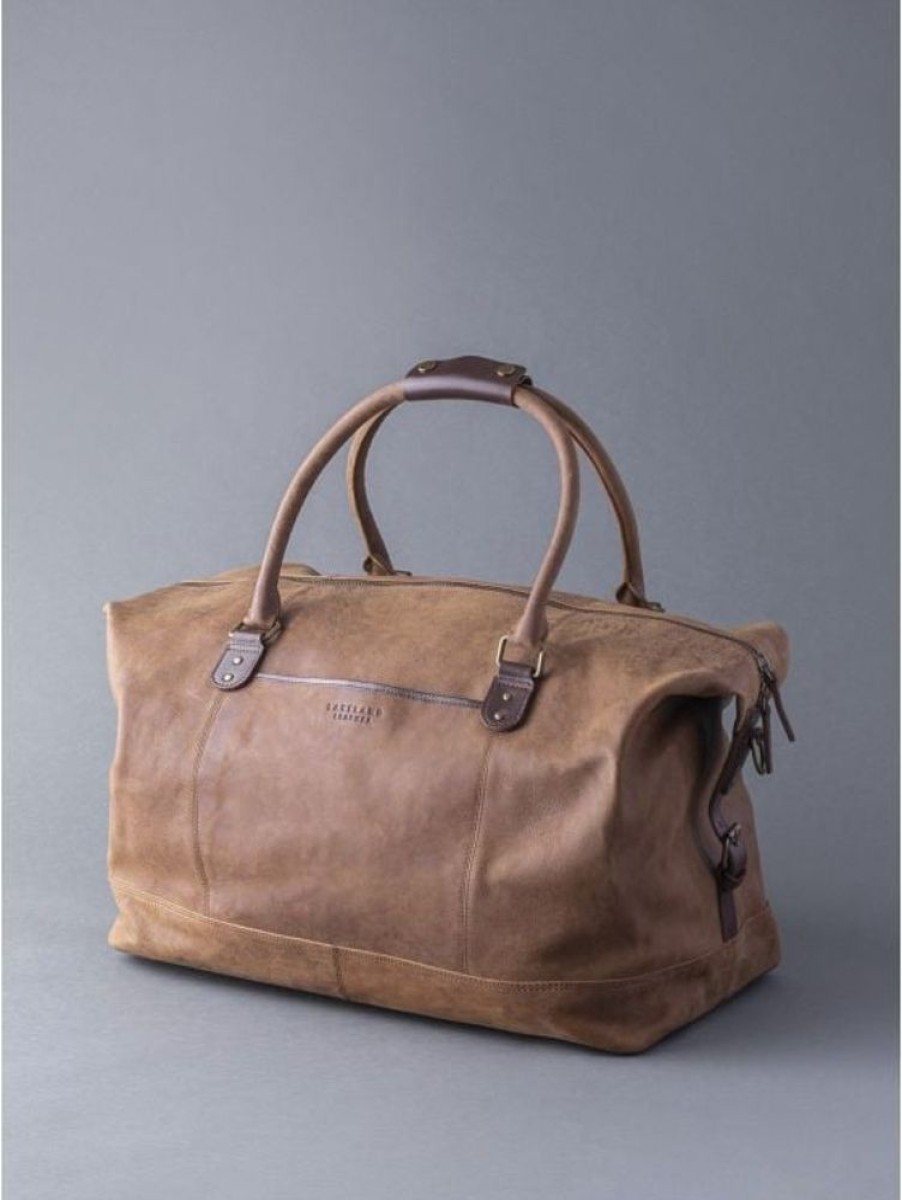 Lakeland Leather Hawksdale Leather Holdall In Brown | Holdalls