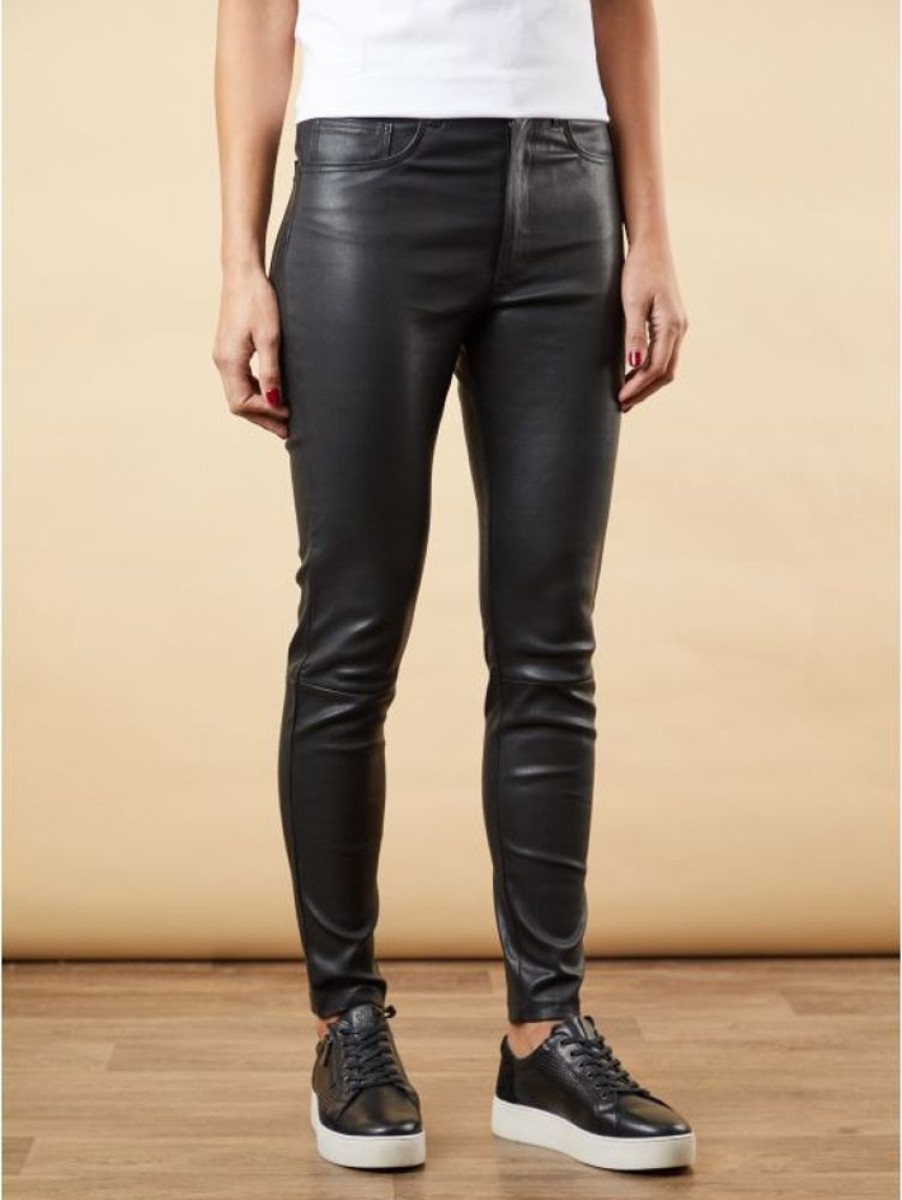 Lakeland Leather Leather Trousers In Black | Trousers & Jeans