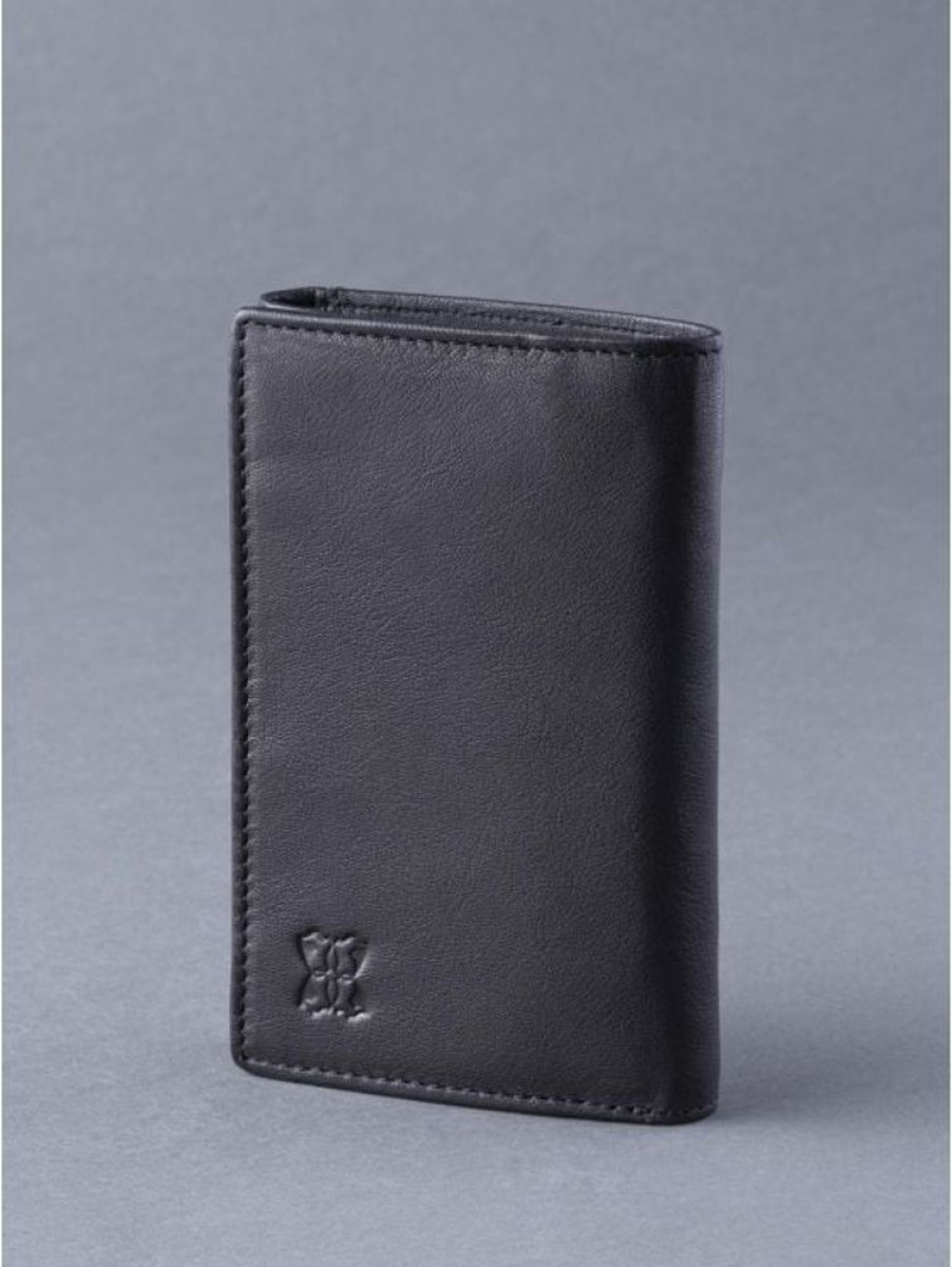 Lakeland Leather Bowston Tri-Fold Leather Wallet In Black | Wallets & Card Holders