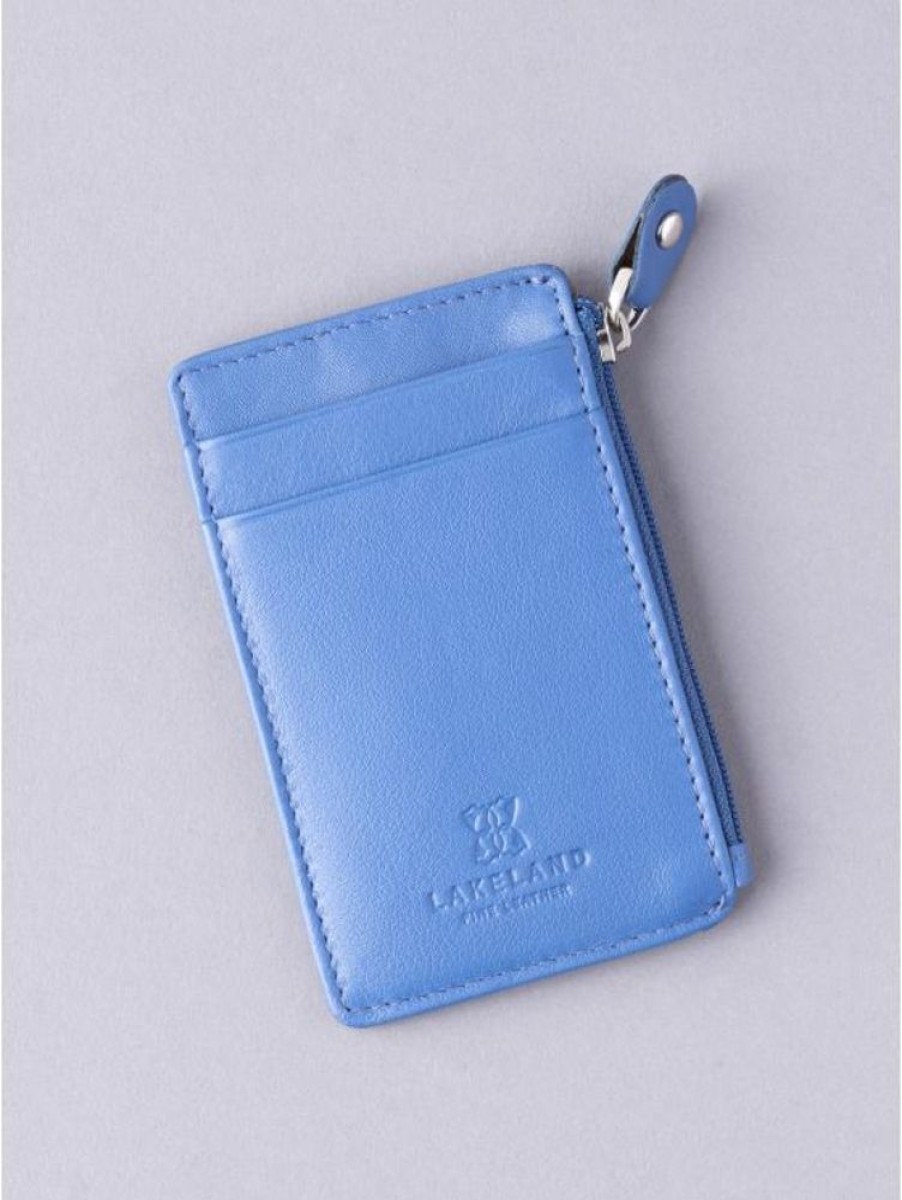 Lakeland Leather Lakeland Leather Keyring Card Holder In Blue | Purses & Card Holders