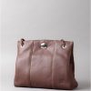 Lakeland Leather Winscale Leather Turn Lock Shoulder Bag In Brown | Shoulder Bags