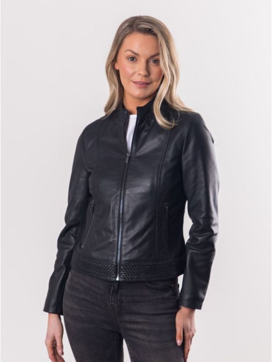 Lakeland Leather Anthorn Leather Jacket In Black | Coats & Outerwear