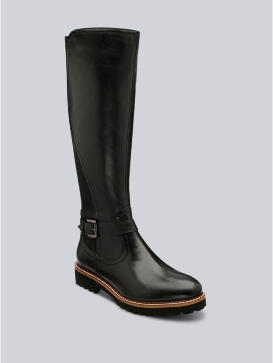 Lotus Lotus Belvedere Knee High Leather Boots In Black | Boots