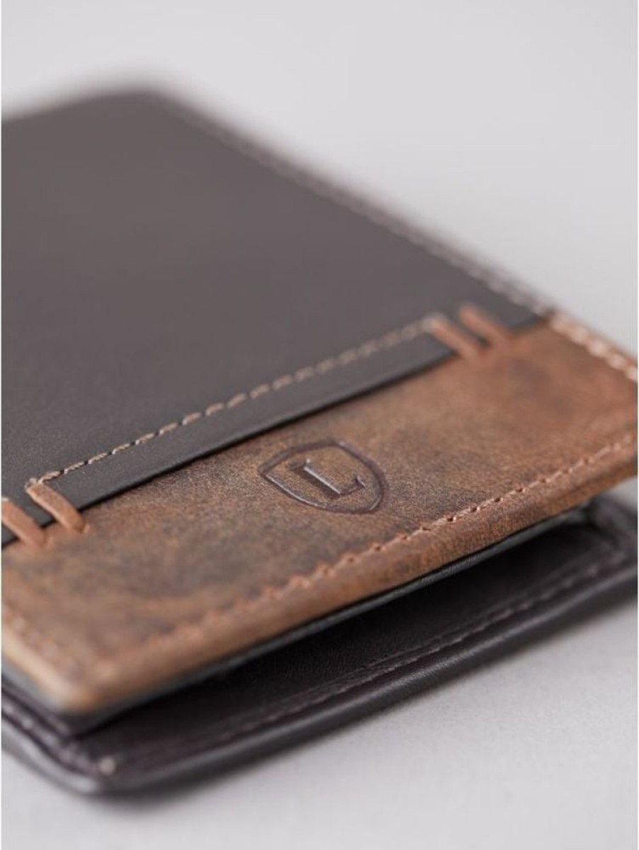 Lakeland Leather Stitch Leather Bi-Fold Wallet In Brown | Wallets & Card Holders