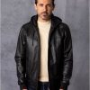 Lakeland Leather Bow Fell Hooded Leather Jacket In Black | Coats & Outerwear