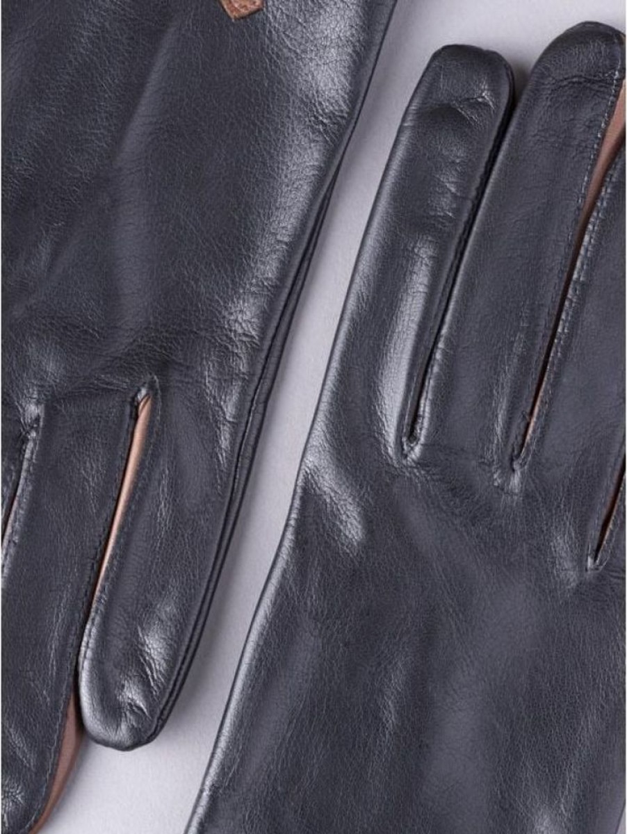 Lakeland Leather Daisy Contrasting Leather Gloves In Black | Gloves