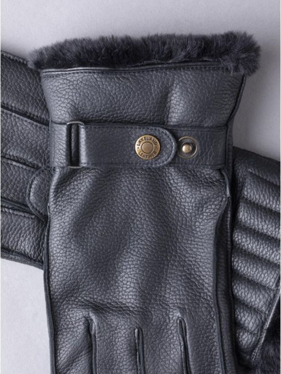 Lakeland Leather Milne Leather Gloves In Black | Gloves