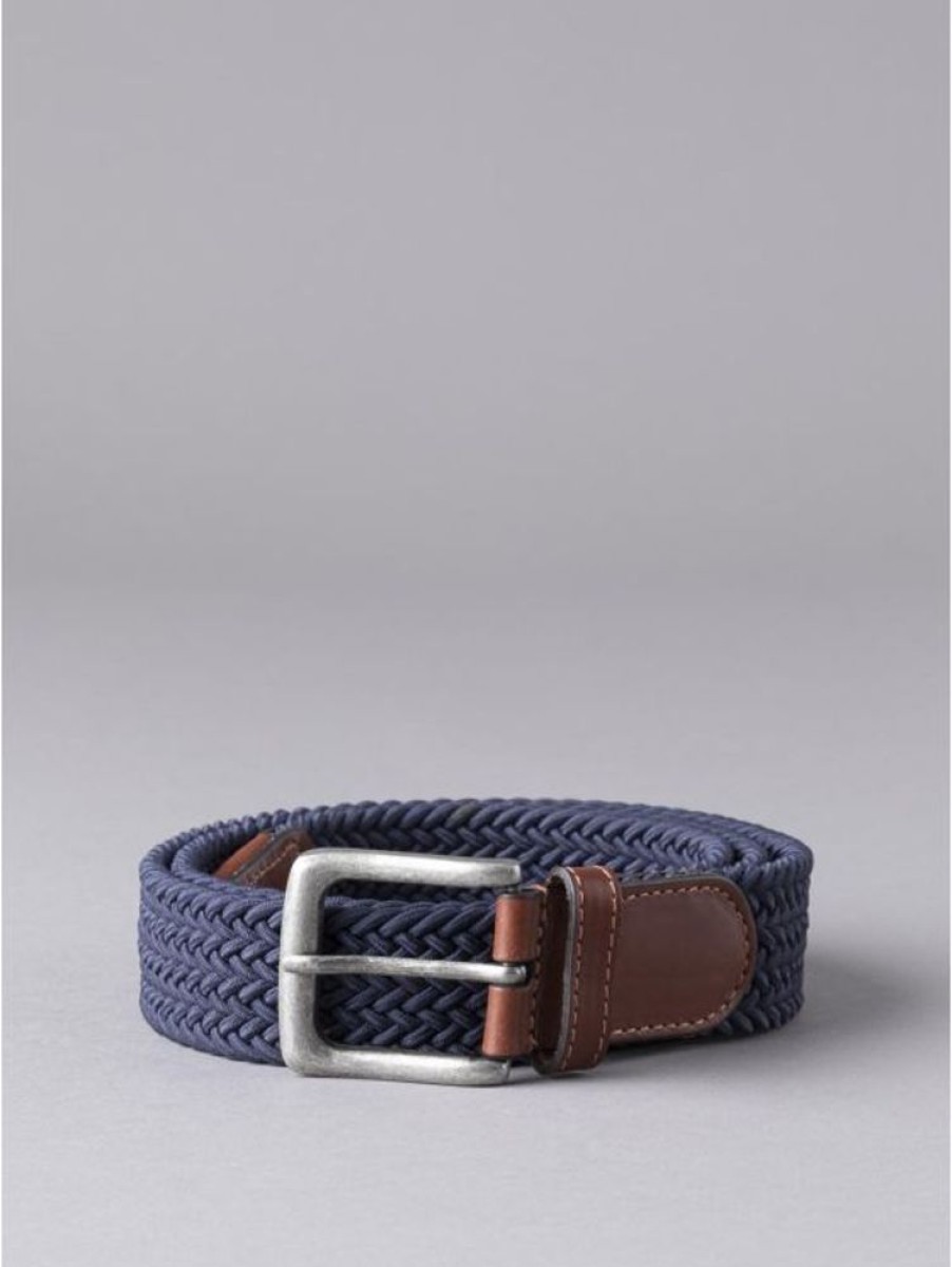 Lakeland Leather Greythwaite Braided Belt In Navy | Belts