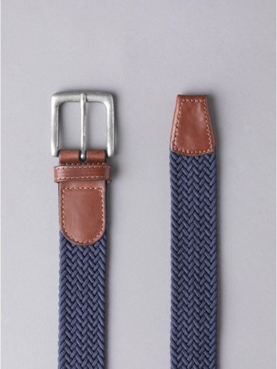 Lakeland Leather Greythwaite Braided Belt In Navy | Belts