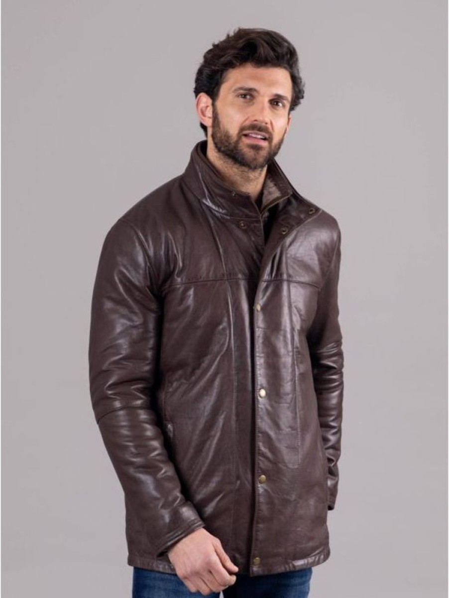 Lakeland Leather Garstone Leather Coat In Brown | Coats & Outerwear