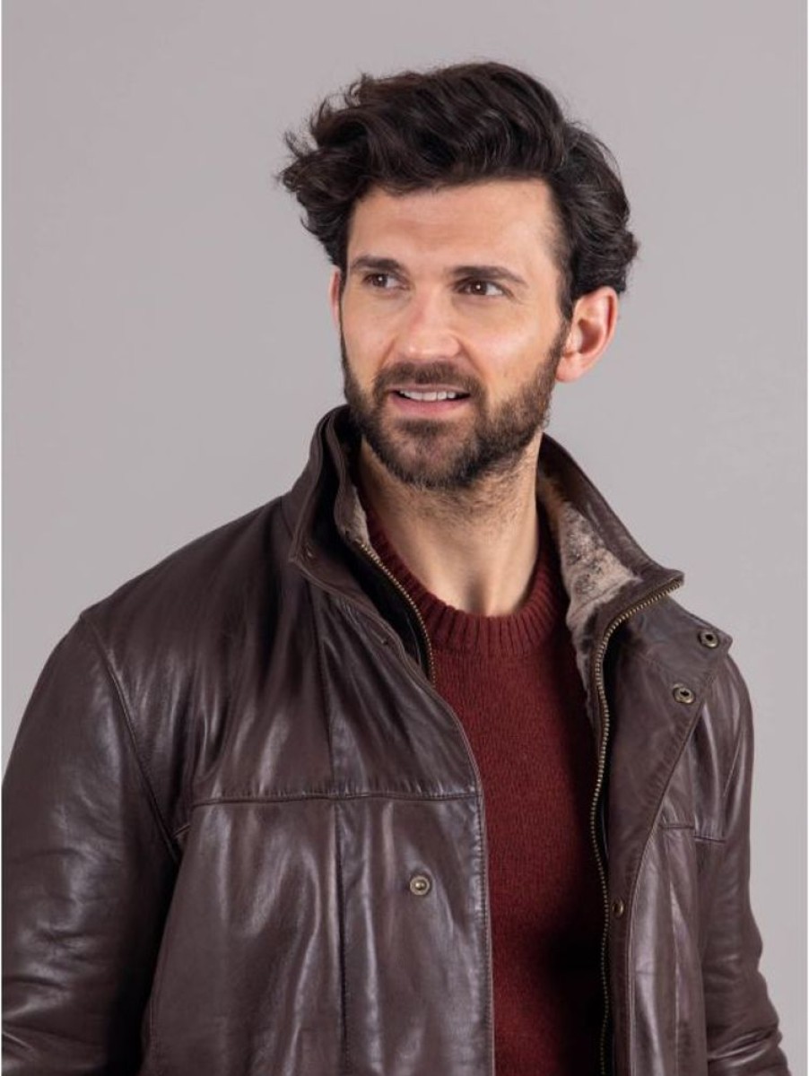 Lakeland Leather Garstone Leather Coat In Brown | Coats & Outerwear