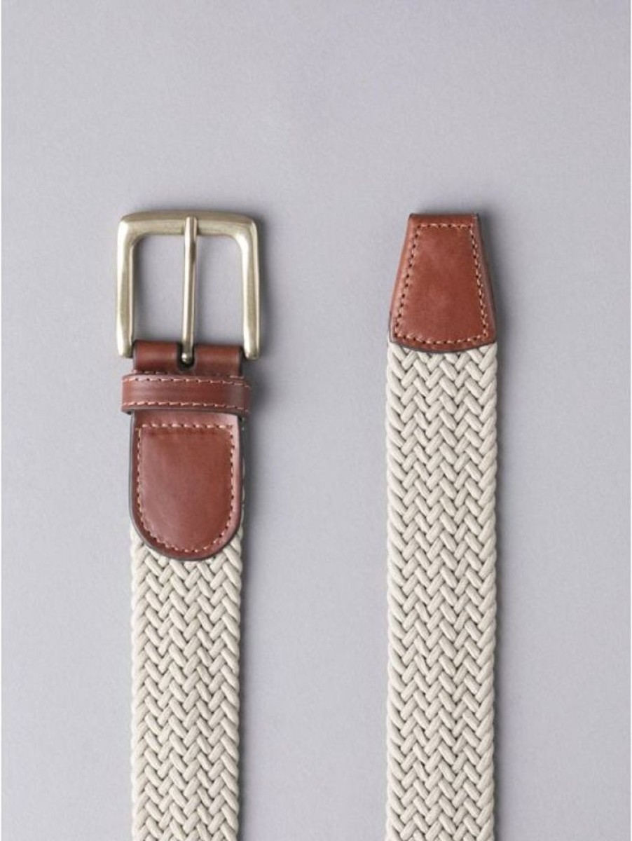 Lakeland Leather Greythwaite Braided Belt In Stone | Belts