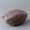 Lakeland Leather Hunter Rugby Ball Leather Wash Bag In Chocolate | Wash Bags