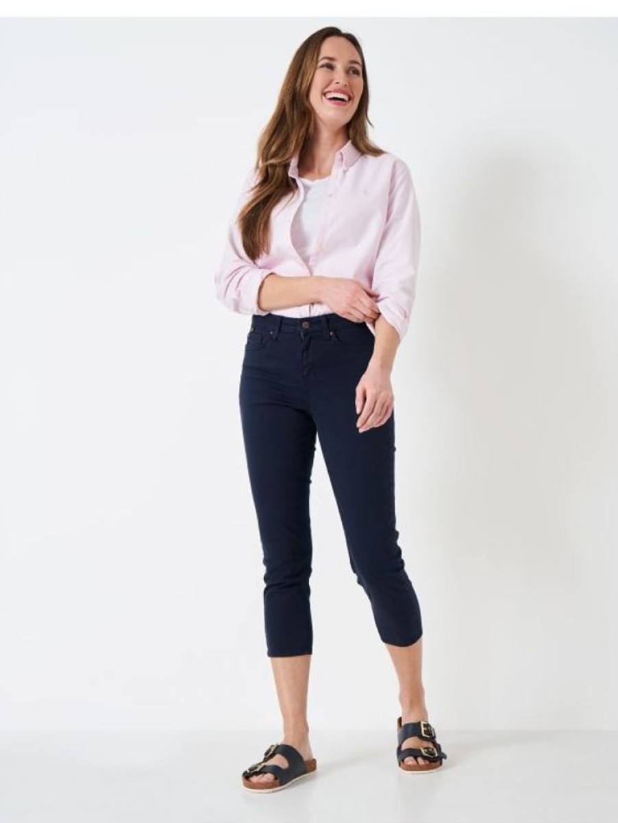 Crew Clothing Crew Clothing Cropped Jeans In Navy | Trousers & Jeans