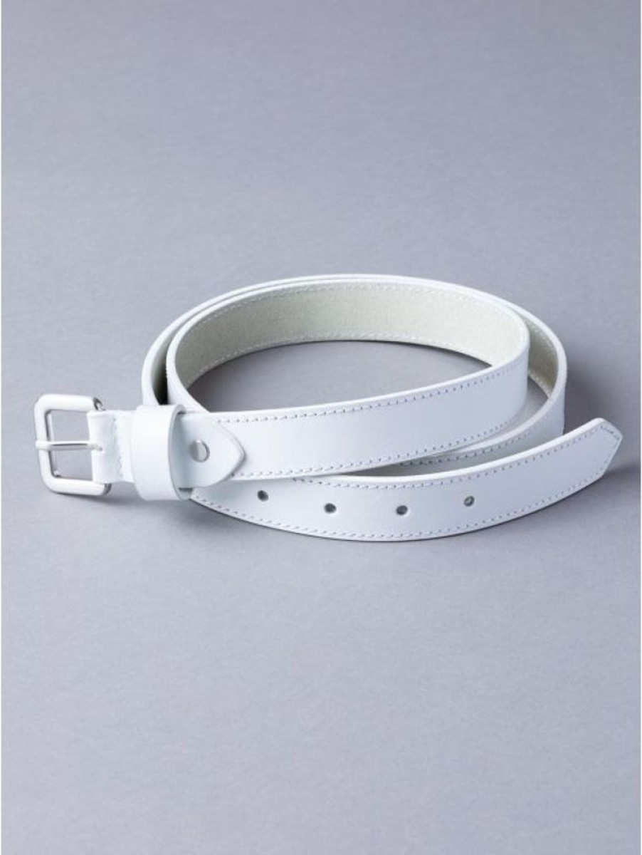 Lakeland Leather Keswick Leather Belt In White | Belts