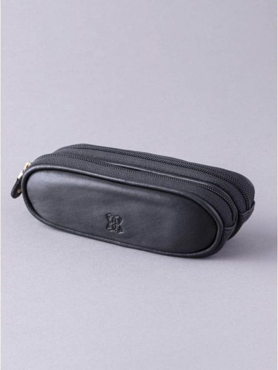 Lakeland Leather Leather Double Glasses Case In Black | Glasses Cases