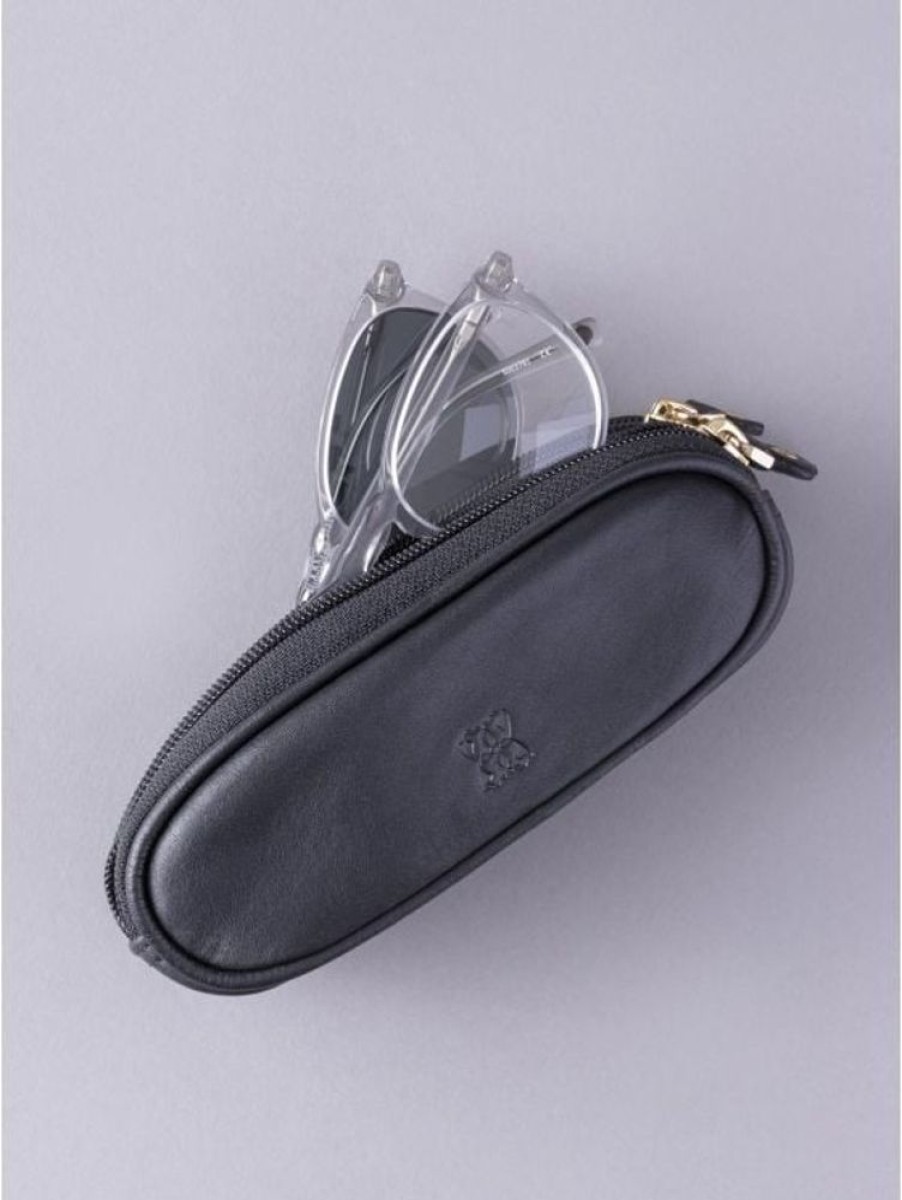 Lakeland Leather Leather Double Glasses Case In Black | Glasses Cases