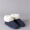 Lakeland Leather Ladies' Sheepskin Bootie Slippers In Navy | Slippers & Moccasins