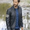 Lakeland Leather Charlie Leather Racer Jacket In Navy | Coats & Outerwear