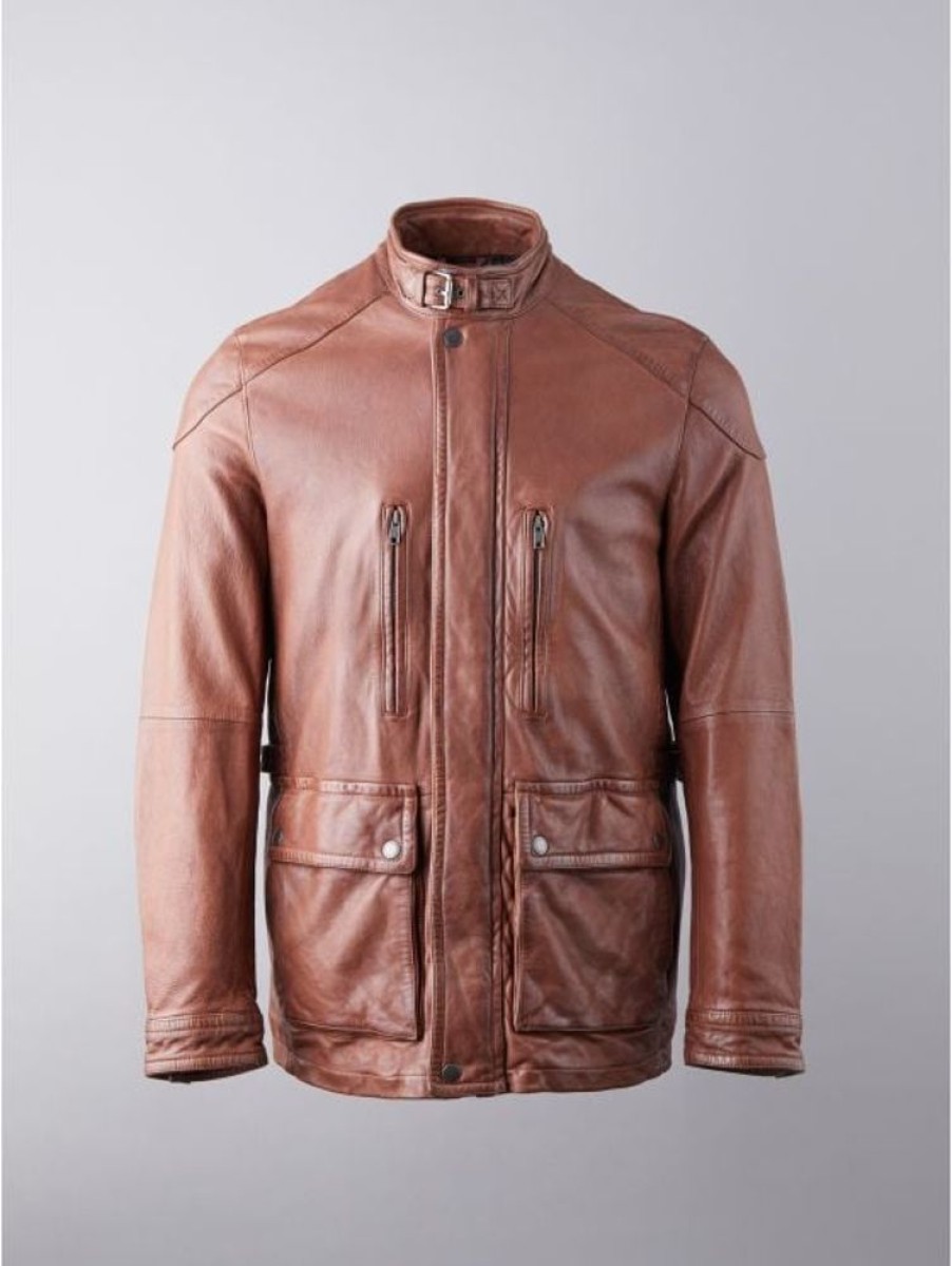 Lakeland Leather Scafell Leather Jacket In Chestnut | Coats & Outerwear