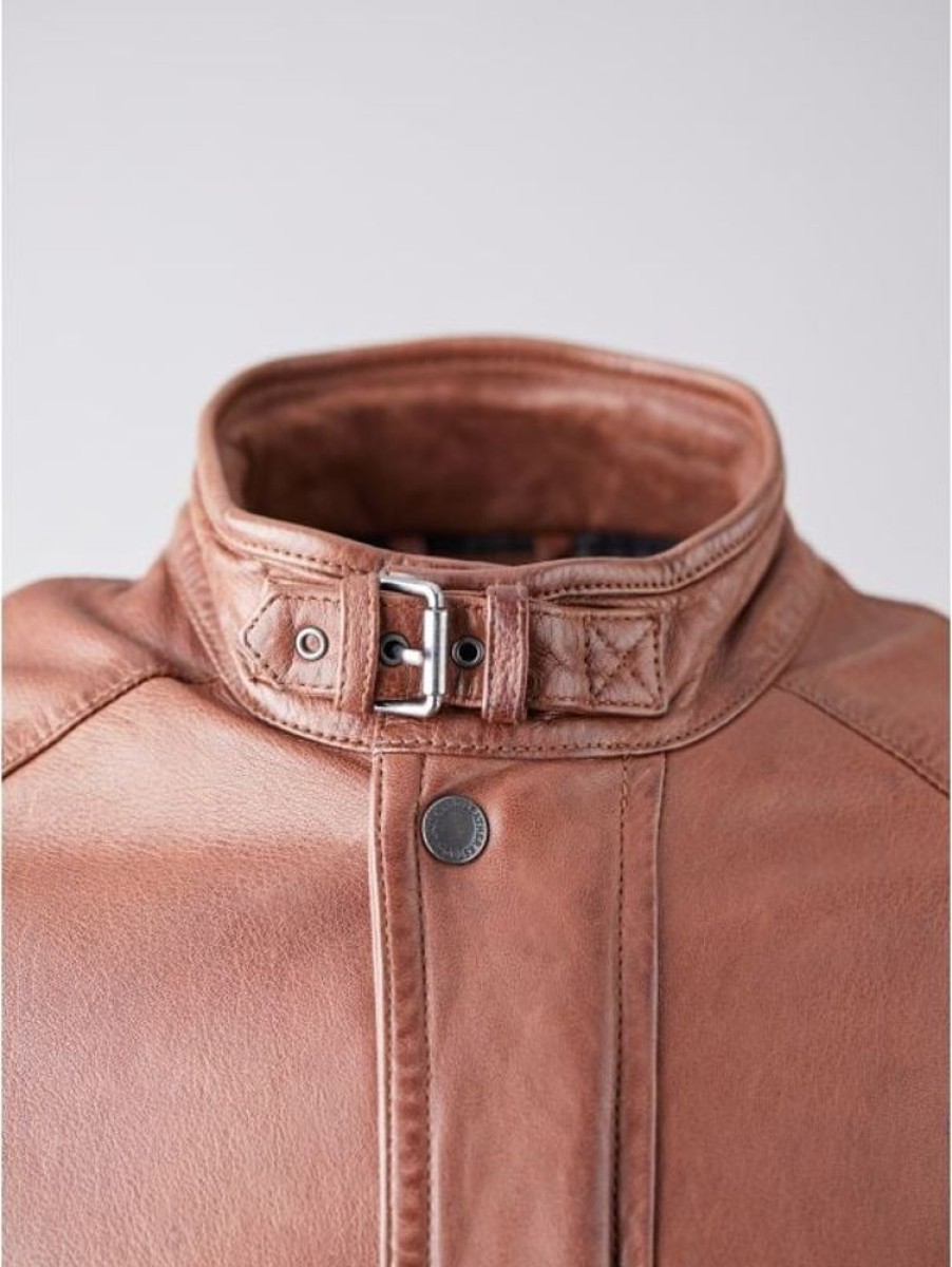 Lakeland Leather Scafell Leather Jacket In Chestnut | Coats & Outerwear