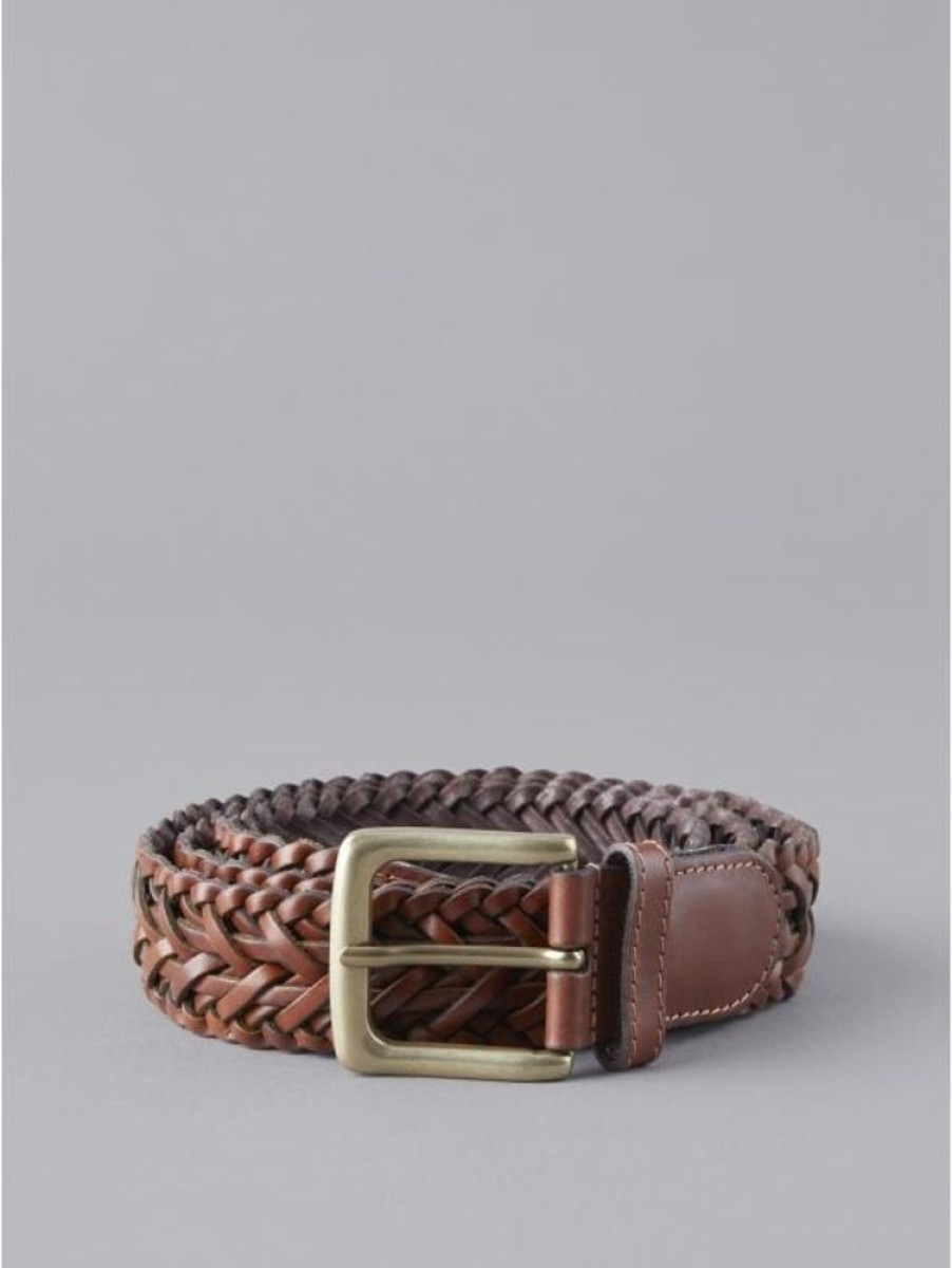 Lakeland Leather Howbeck Leather Braided Belt In Tan | Belts