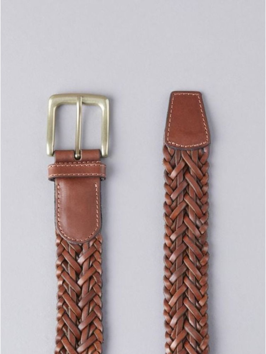 Lakeland Leather Howbeck Leather Braided Belt In Tan | Belts