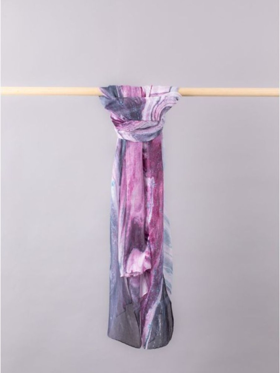 Lakeland Leather Prue Marble Print Scarf In Pink | Scarves