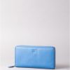 Lakeland Leather Large Leather Zip Purse In Blue | Purses & Card Holders