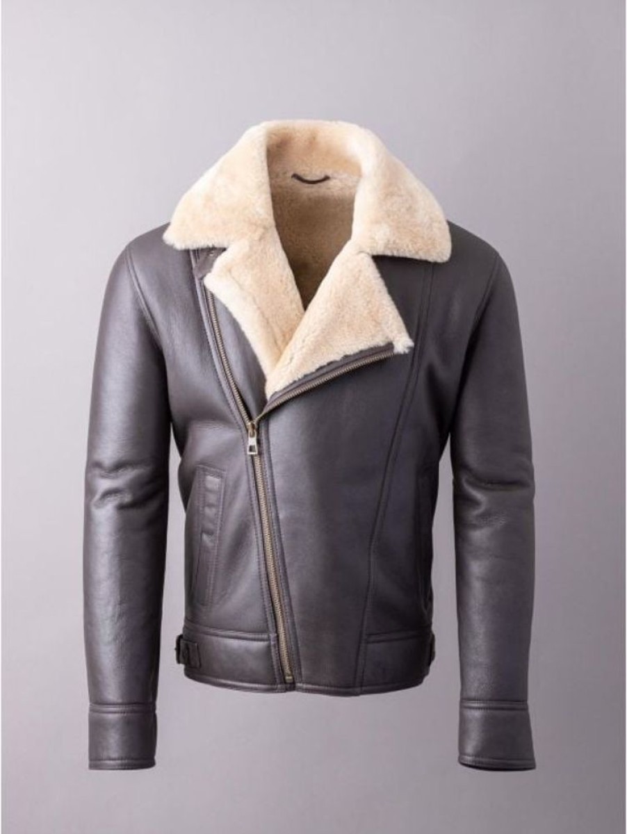 Lakeland Leather Hurricane Sheepskin Aviator Jacket In Dark Brown | Coats & Outerwear