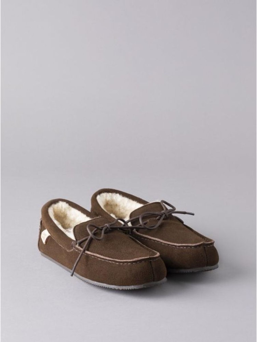 Lakeland Leather Men'S Sheepskin Moccasins In Brown | Slippers & Moccasins