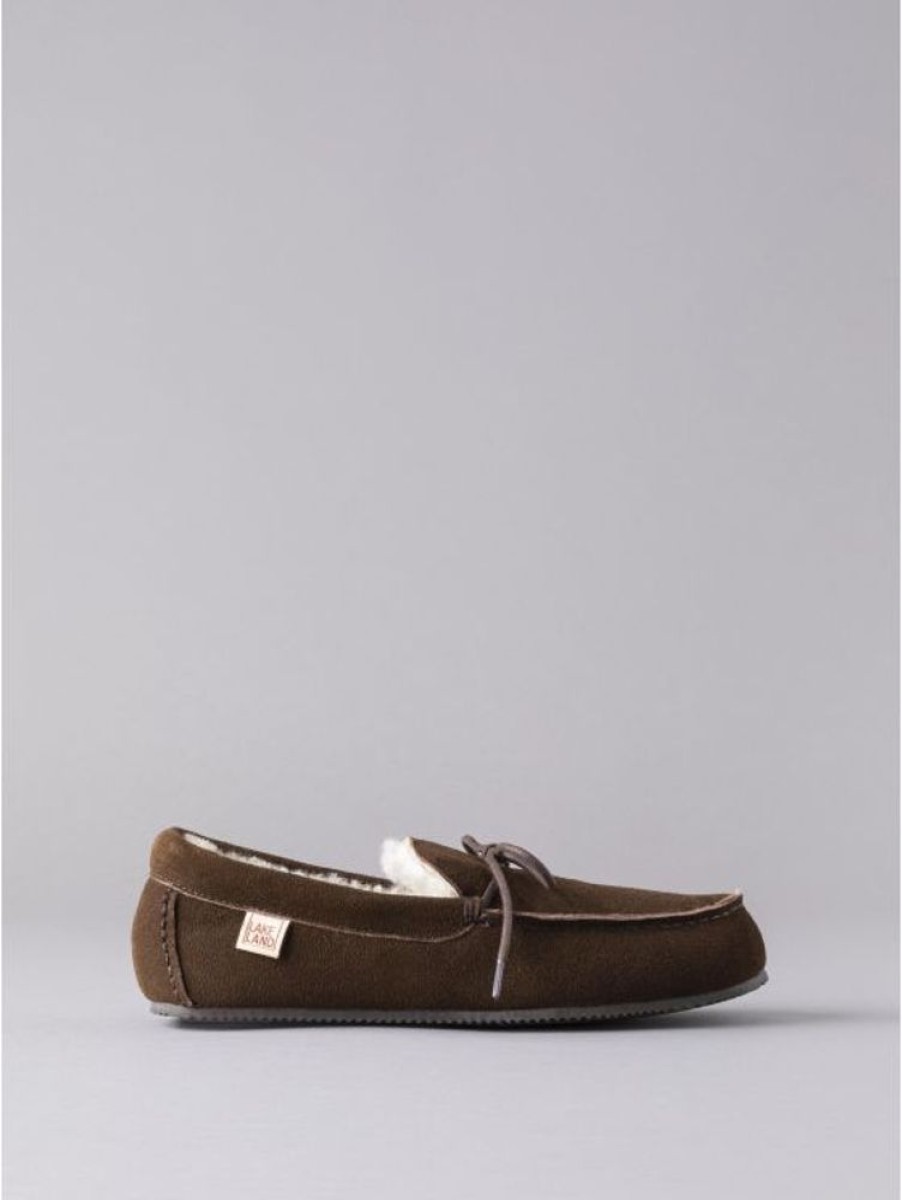 Lakeland Leather Men'S Sheepskin Moccasins In Brown | Slippers & Moccasins