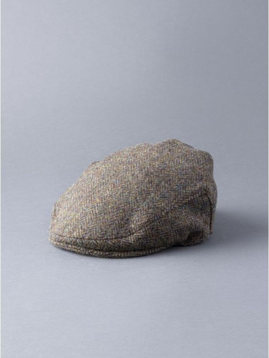 Lakeland Leather Men'S Harris Tweed Flat Cap In Brown | Hats