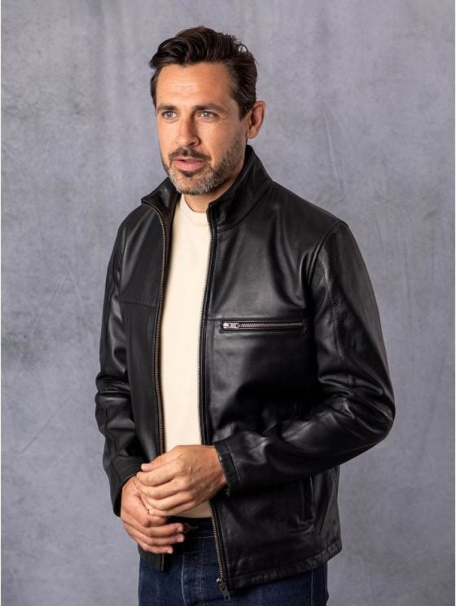 Lakeland Leather Preston Leather Jacket In Black | Coats & Outerwear