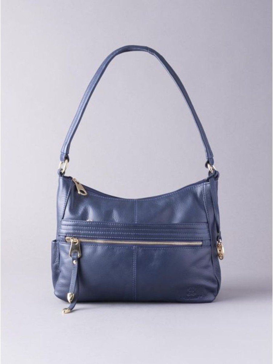 Lakeland Leather Cartmel Shoulder Bag In Navy | Shoulder Bags