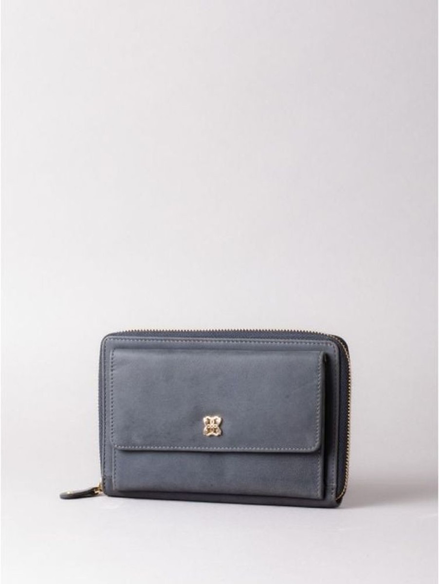 Lakeland Leather Anlea Leather Cross Body Clutch Bag In Navy | Cross Body Bags