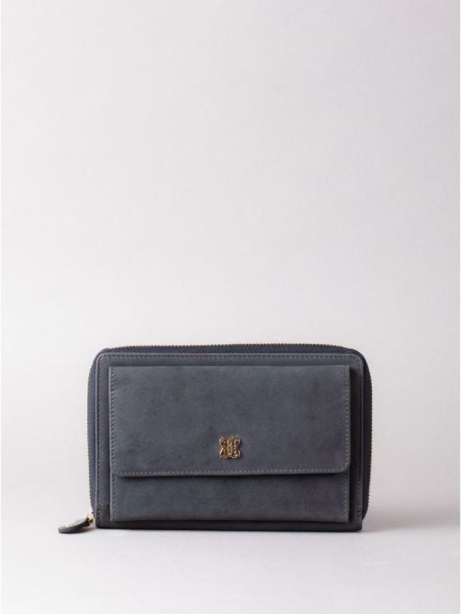 Lakeland Leather Anlea Leather Cross Body Clutch Bag In Navy | Cross Body Bags