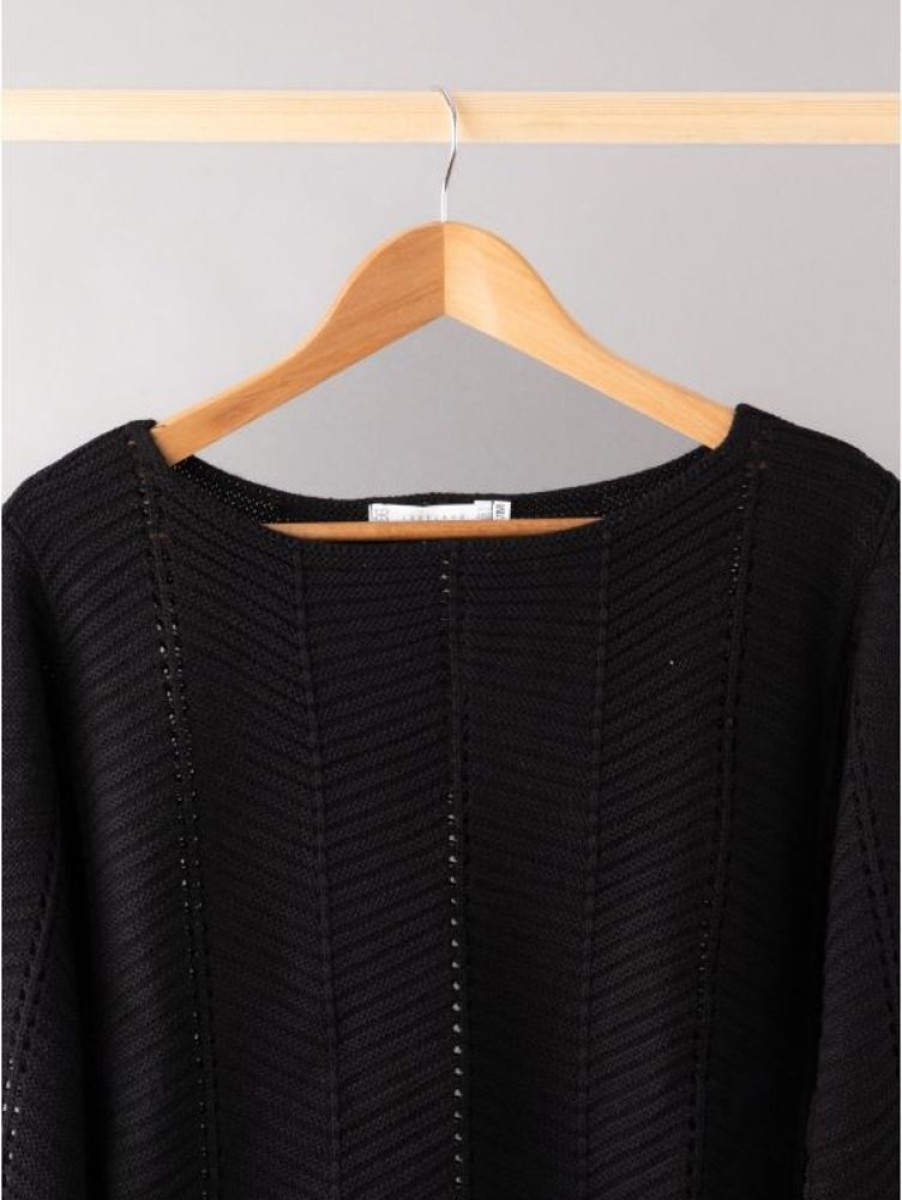 Lakeland Leather Cleo Knitted Jumper In Black | Knitwear