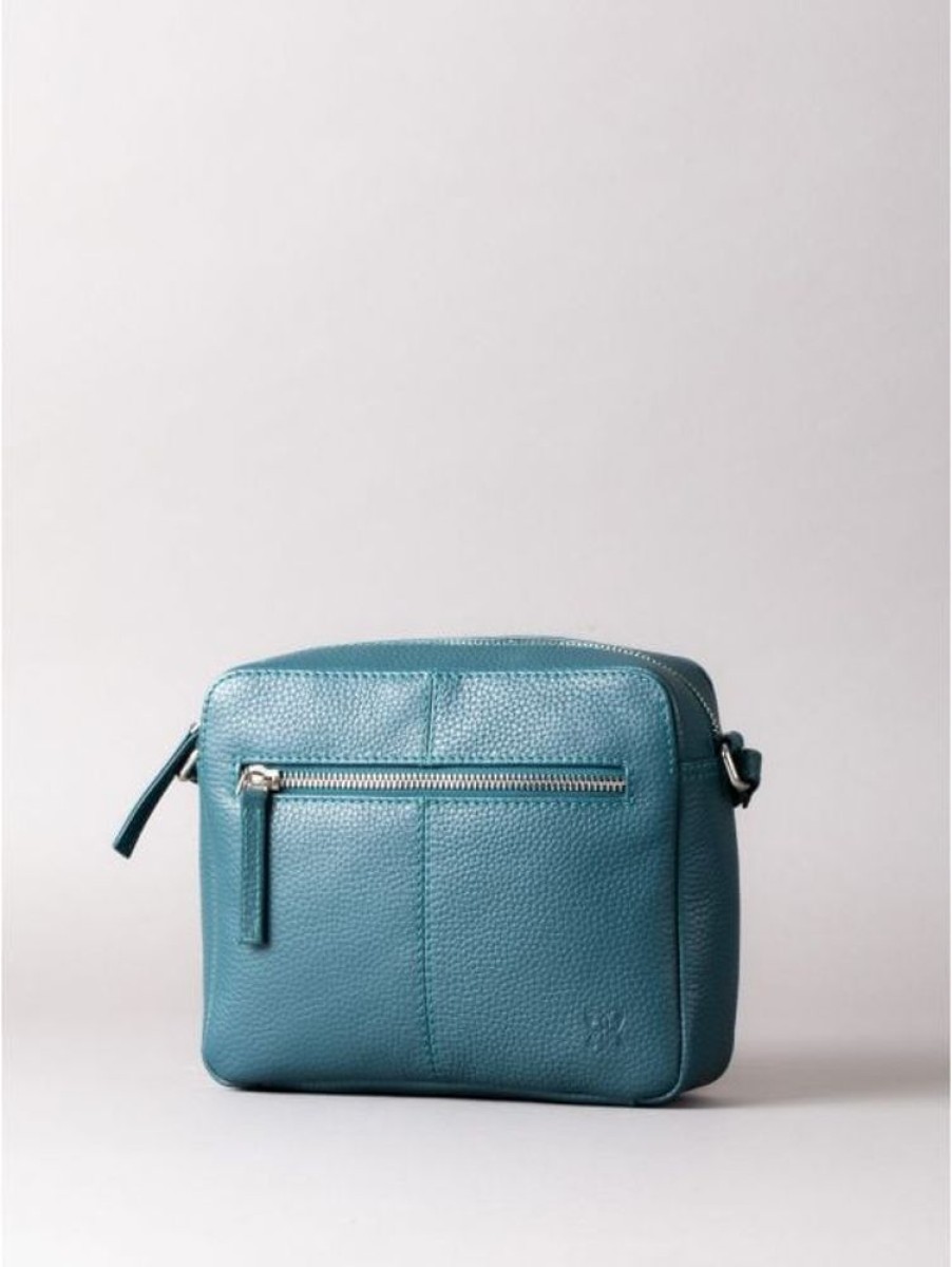 Lakeland Leather Alston Boxy Leather Cross Body Bag In Petrol Blue | Cross Body Bags