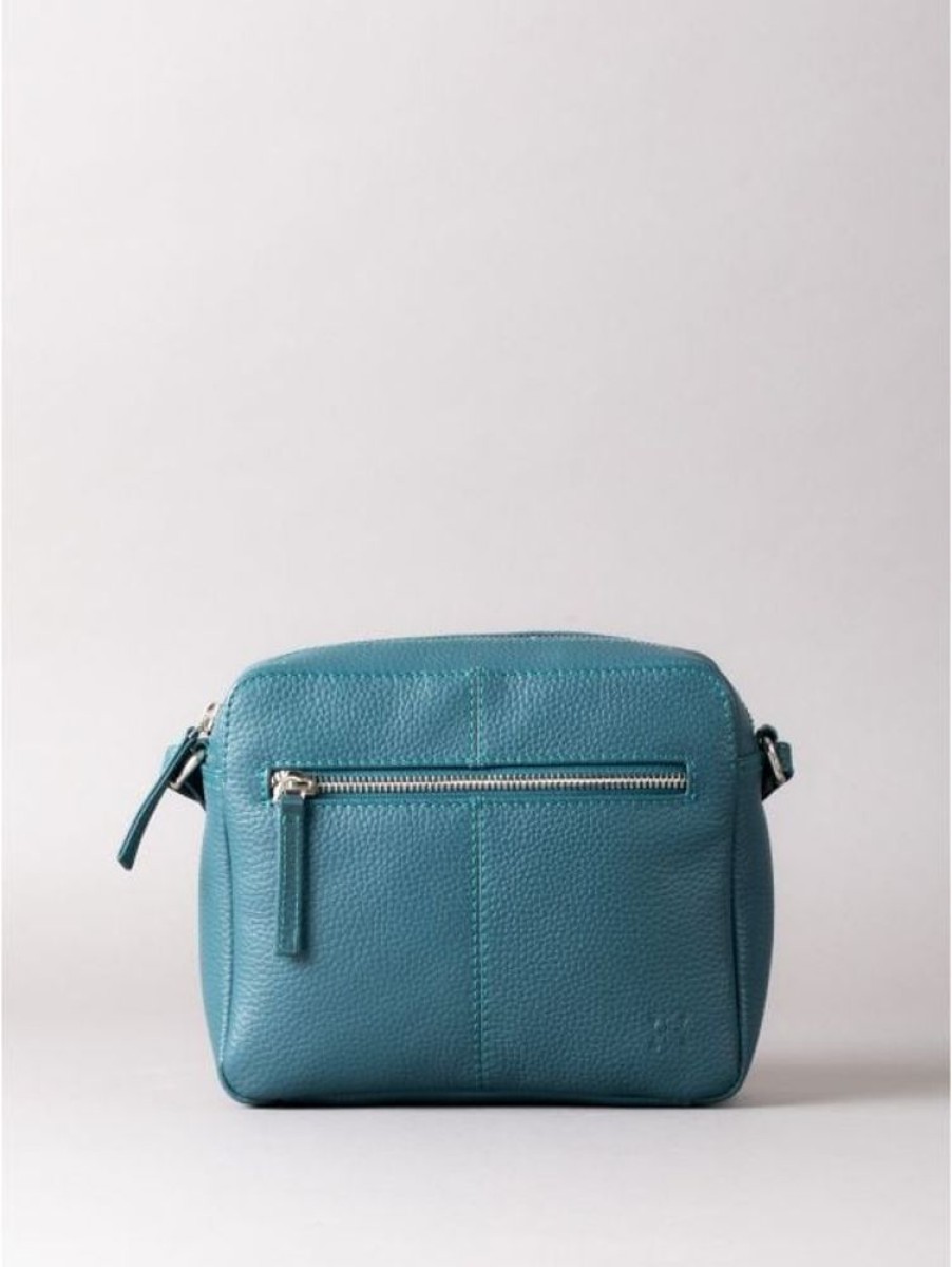 Lakeland Leather Alston Boxy Leather Cross Body Bag In Petrol Blue | Cross Body Bags