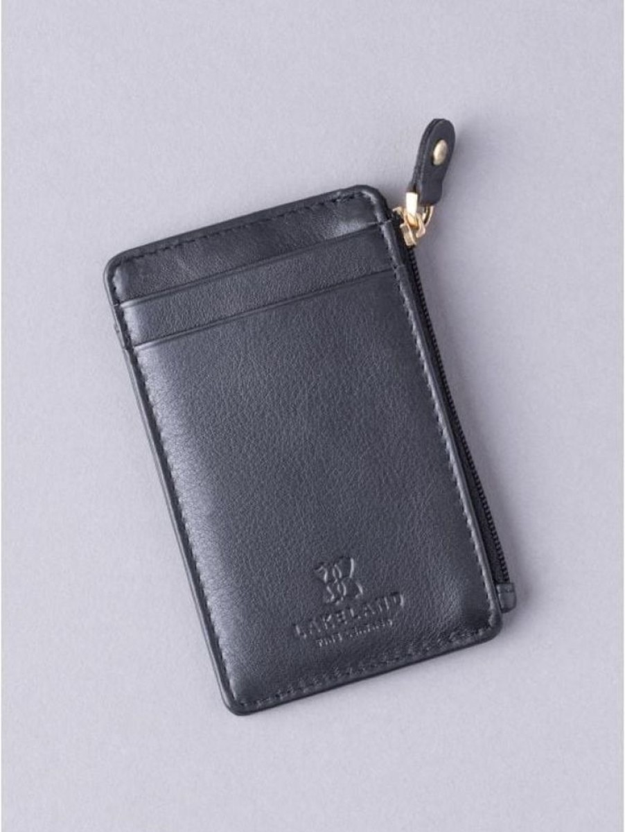 Lakeland Leather Lakeland Leather Keyring Card Holder In Black | Purses & Card Holders