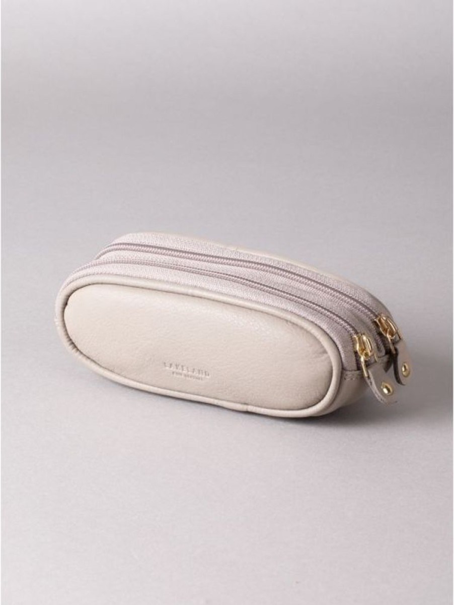 Lakeland Leather Leather Double Glasses Case In Grey | Glasses Cases