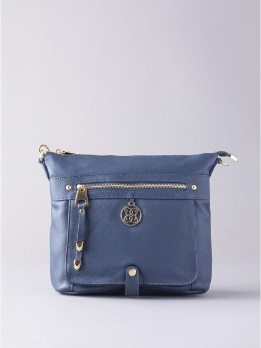 Lakeland Leather Cartmel Ii Leather Cross Body Bag In Navy | Cross Body Bags