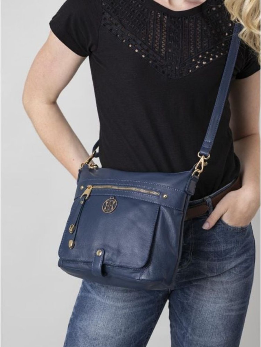 Lakeland Leather Cartmel Ii Leather Cross Body Bag In Navy | Cross Body Bags